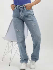 Calvin Klein Tyler 90'S Women Straight Fit High Rise No Fade Stretchable Jeans