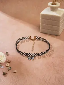 EL REGALO Butterfly Detail Choker Necklace