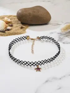 EL REGALO Star Stone Studded Choker Necklace