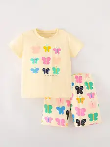 StyleCast Girls Printed Pure Cotton T-shirt with Shorts