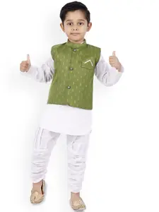 BAESD Boys Regular Kurta with Pyjamas With Nehru Jacket