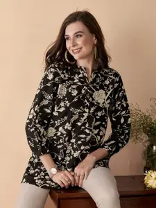 Anouk Floral Printed Short Kurti