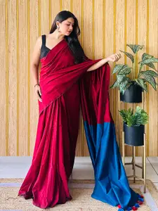 Anouk Tassel Detailed Saree with No Border