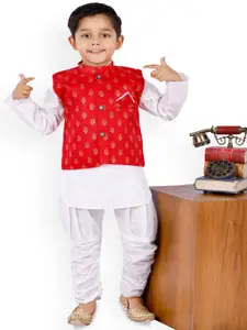 BAESD Boys Regular Kurta with Pyjamas With Nehru Jacket