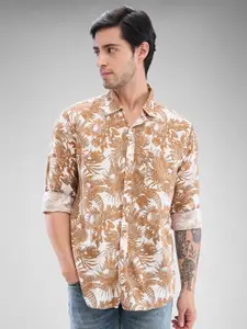 SPYKAR Men Slim Fit Floral Printed Opaque Spread Collar Casual Shirt