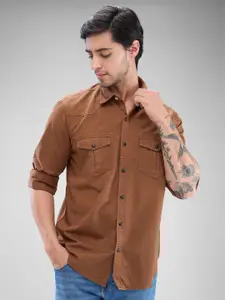 SPYKAR Men Solid Slim Fit Opaque Casual Shirt