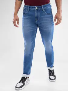 SPYKAR Men Slim Fit Low-Rise Clean Look Heavy Fade Cotton Stretchable Jeans