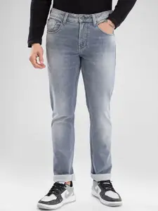 SPYKAR Men Slim Fit Low-Rise Heavy Fade Stretchable Clean Look Jeans