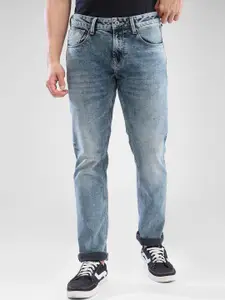 SPYKAR Men Slim Fit Low-Rise Heavy Fade Clean Look Stretchable Jeans