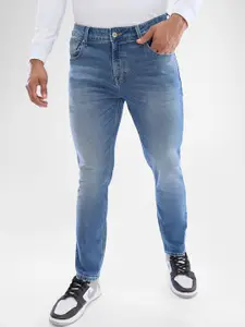 SPYKAR Men Slim Fit Mid-Rise Clean Look Heavy Fade Stretchable Jeans