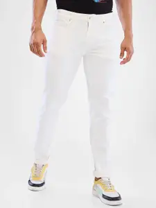 SPYKAR Men Slim Fit Low-Rise Clean Look Stretchable Cropped Jeans