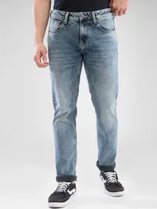 SPYKAR Men Slim Fit Low-Rise Heavy Fade Cotton Stretchable Jeans