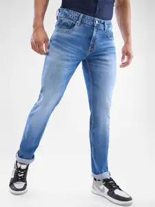 SPYKAR Men Slim Fit Low-Rise Heavy Fade Cotton Stretchable Jeans