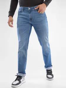 SPYKAR Men Mid Rise Low Distress Light Fade Clean Look Stretchable Jeans