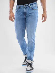 SPYKAR Men Slim Fit Low-Rise Heavy Fade Clean Look Stretchable Jeans