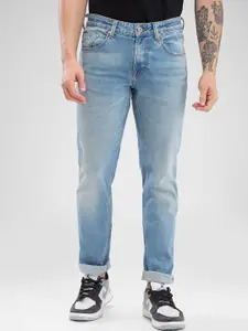 SPYKAR Men Slim Fit Low-Rise Clean Look Heavy Fade Stretchable Jeans