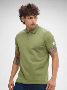 SPYKAR Men Polo Collar Solid Slim Fit T-shirt