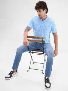 SPYKAR Men Printed Polo Collar Slim Fit T-shirt