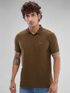 SPYKAR Men Polo Collar Solid Slim Fit T-shirt