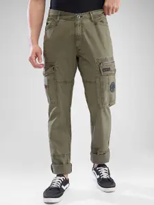 SPYKAR Mid-Rise Cargo Trousers