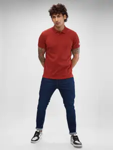 SPYKAR Men Polo Collar Solid Slim Fit T-shirt