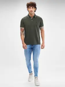 SPYKAR Men Polo Collar Solid Slim Fit T-shirt