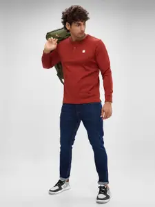SPYKAR Men Henley Neck Solid Slim Fit T-shirt