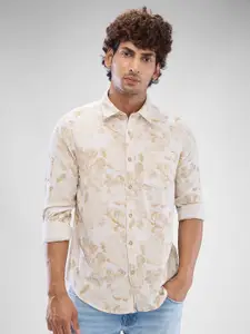 SPYKAR Men Slim Fit Floral Printed Opaque Spread Collar Casual Shirt