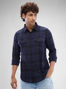 SPYKAR Men Slim Fit Tartan Checked Casual Shirt