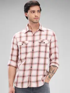 SPYKAR Men Slim Fit Tartan Checks Opaque Checked Casual Shirt