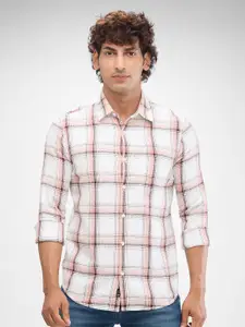 SPYKAR Men Slim Fit Opaque Checked Spread Collar Casual Shirt