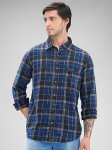 SPYKAR Men Tartan Checks Slim Fit Casual Shirt