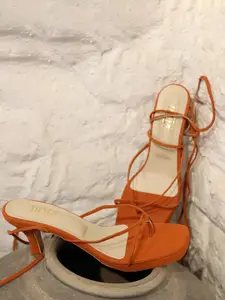 TIESTA Open Toe Block Heels