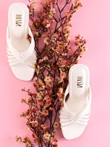 TIESTA Open Toe Block Heels