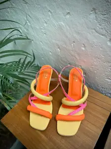 TIESTA Open Toe Slim Heels