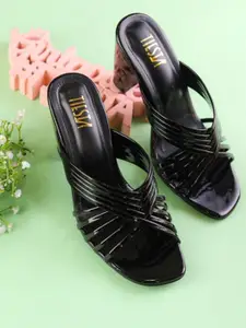 TIESTA Open Toe Block Heels