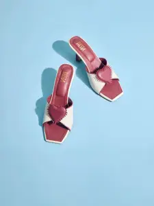 TIESTA Open Toe Block Heels