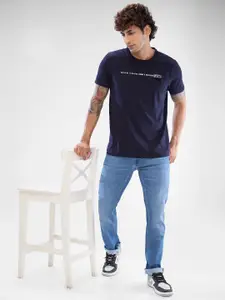 SPYKAR Men Typography Graphic Slim Fit T-shirt