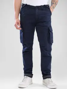 SPYKAR Men Regular-Fit Mid-Rise Cargos Trouser