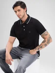 SPYKAR Men Polo Collar Solid Slim Fit T-shirt