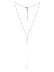 OOMPH Crystals Stone Lariat Necklace