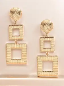 OOMPH Sqaure Vintage Retro Drop Earrings