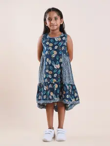 Sangria Girls Tropical Printed A-Line Dresses