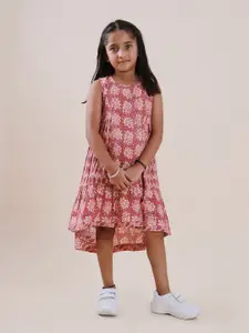 Sangria Girls Printed Pure Cotton A-Line Dress
