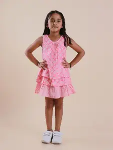 Sangria Printed Pure Cotton A-Line Dress