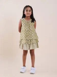 Sangria Girls Printed A-line Dresses