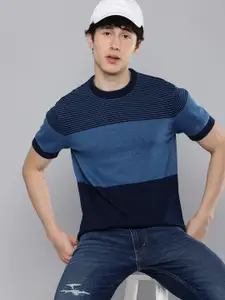 Levis  Pure Cotton Colourblocked Slim Fit T-shirt