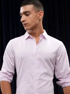 HIGHLANDER Men Dobby Textured Checked Casual Shirt