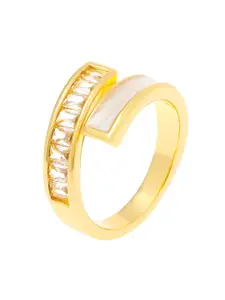 Goho Crystal Studded Finger Ring