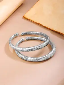 Yellow Chimes Brass-Plated Oxidised Anklet